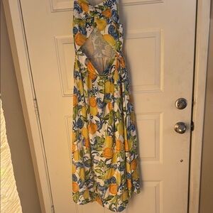 Vibrant Sleeveless Floral Sun Dress